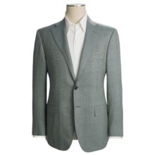 Isaia Houndstooth Plaid Sport Coat - Wool (For Men) in Mint/Brown/Blue - Closeouts