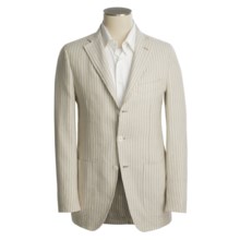 Isaia Linen-Rich Sport Coat (For Men) in 3B/Cv/Linen/Cotton/Tan/Ivory Stripe - Closeouts