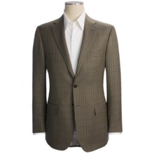 Isaia Mini-Check Sport Coat - Wool (For Men) in Taupe Multi - Closeouts