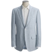 Isaia Mini-Houndstooth Sport Coat - Linen (For Men) in Blue/White - Closeouts