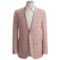 Isaia Mini Houndstooth with Windowpane Overlay Sport Coat - Linen-Wool (For Men) in Red/Gold
