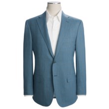 Isaia Multi-Check Sport Coat - Wool (For Men) in French Blue/Tan - Closeouts