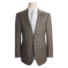 Isaia Olive Glen Plaid Suit - Wool (For Men) in Dark Olive/Brown - Closeouts
