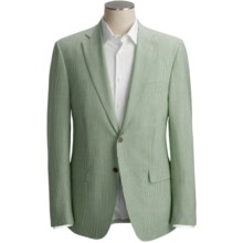 Isaia Seersucker Sport Coat - Wool-Silk (For Men) in Sage Stripe - Closeouts
