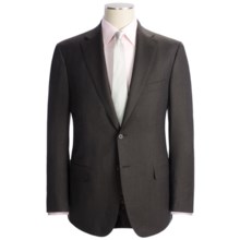 Isaia Solid Fancy Wool Suit (For Men) in Dark Brown - Closeouts