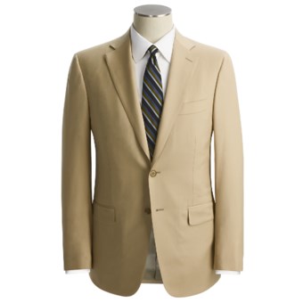 Isaia Solid Wool Suit (For Men) in Wheat