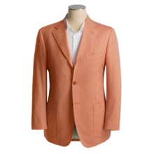Isaia Sport Coat - Cotton-Rich (For Men) in 3B/Sv/Cotton/Cashmere/Red Orange Birdseye - Closeouts