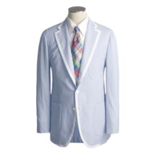 Isaia Stripe Sport Coat - Cotton (For Men) in Light Blue/White - Closeouts