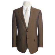Isaia Stripe Suit - Wool-Cotton-Silk (For Men) in Chocolate Brown/Blue - Closeouts