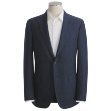 Isaia Subtle Herringbone Sport Coat - Linen (For Men) in Deep Navy - Closeouts