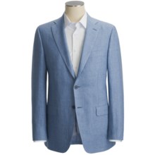 Isaia Subtle Herringbone Sport Coat - Linen (For Men) in Light Blue - Closeouts