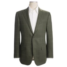 Isaia Tic Weave Sport Coat - Wool-Silk-Mohair (For Men) in Dark Green/ Beige - Closeouts