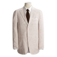 Isaia Washed Linen Sport Coat (For Men) in Brown Isaia Logo - Closeouts
