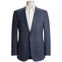 Isaia Windowpane Sport Coat - Wool-Cashmere (For Men) in Blue/Red Windowpane - Closeouts