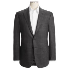 Isaia Windowpane Sport Coat - Wool (For Men) in Dark Charcoal - Closeouts