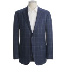 Isaia Windowpane Sport Coat - Wool (For Men) in Deep Blue/Green - Closeouts