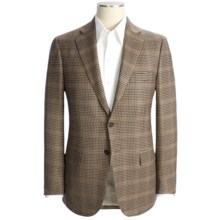 Isaia Wool-Cashmere Check Sport Coat - Windowpane Overlay (For Men) in Light Tan - Closeouts