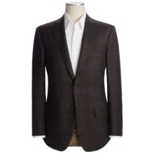 Isaia Wool Check Sport Coat (For Men) in Tan/Black/Blue - Closeouts
