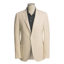 Isaia Wool-Linen Sport Coat (For Men) in 3B/Sv/Wool/Linen/Natural W/Gold/Grey Stripe - Closeouts