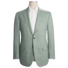 Isaia Wool Sport Coat - Faint Tonal Check (For Men) in Cool Mint - Closeouts