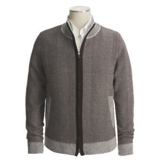 Isaiah Ciarrai Merino Wool Cardigan Sweater (For Men) in Light Brown