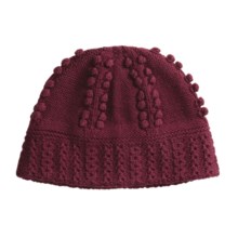 Isis Cable Beanie Hat - Wool, Microfleece Lining (For Women) in Beet - Closeouts