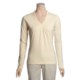 Isis Deep Vee Stretch Shirt - Gathered Front, Long Sleeve (For Women)