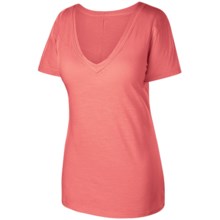 Isis Dream V-Tee T-Shirt - Cotton Slub, Short Sleeve (For Women) in Papaya - Closeouts