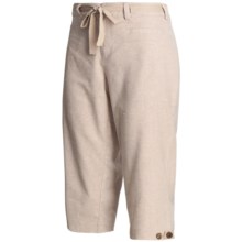 Isis Hang-Loose Capri Pants - Hemp, Recycled Materials (For Women) in Shitake - Closeouts