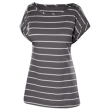 Isis Moxie Boat Neck T-Shirt - UPF 30+, Short Sleeve (For in Dusk Stripe - Closeouts