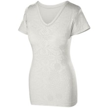Isis Skyline V-Neck T-Shirt - Cotton Slub, Short Sleeve (For Women) in Fog - Closeouts