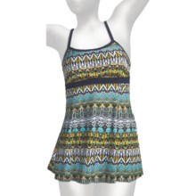 It Figures Banded Empire Waist Swimdress - 1-Piece (For Women) in Tribunal Stripes - Closeouts