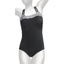 It Figures Square Neck Tank Swimsuit - One-Piece (For Women) in B-Happy - Closeouts