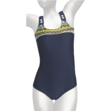 It Figures Square Neck Tank Swimsuit - One-Piece (For Women) in Tribunal Stripes - Closeouts