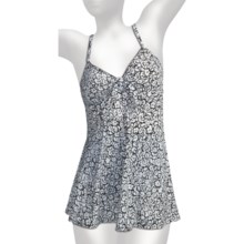 It Figures Tie-Front Swimdress - One-Piece (For Women) in B-Happy - Closeouts