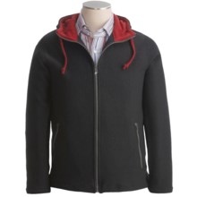Ivanhoe Otto Hoodie Sweatshirt - Boiled Wool, Full Zip (For Men) in Black - Closeouts