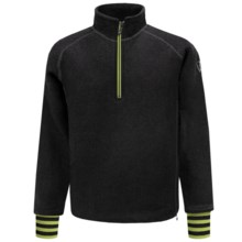 Ivanhoe Rune Boiled Wool Sweater - Zip Neck (For Men) in Black - Closeouts