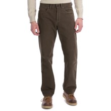 Ivory Cotton Moleskin Pants - 5-Pocket (For Men) in Dark Brown - Closeouts