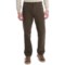 Ivory Cotton Moleskin Pants - 5-Pocket (For Men) in Dark Brown