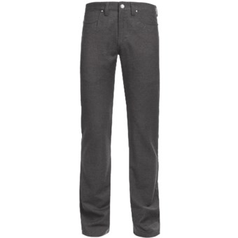 Ivory Wool Heather 5-Pocket Pants (For Men) in Moss