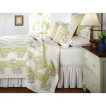 Ivy Hill Home Annette Quilt Set - Twin, Cotton in Sage/White/Rose - Overstock