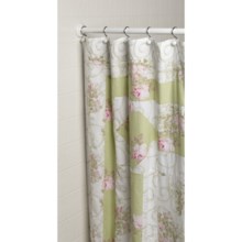 Ivy Hill Home Annette Shower Curtain - Cotton in Sage/White/Rose - Overstock