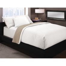 Ivy Hill Home City Circles Quilt Set - Twin, Reversible in Whisper White/Linen - Overstock