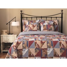 Ivy Hill Home Hampstead Cotton Quilt Set - King in Red/Blue Multi - Overstock