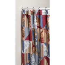 Ivy Hill Home Hampstead Shower Curtain - Cotton in Red/Blue Multi - Overstock