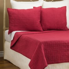 Ivy Hill Home Landon Quilt Set - Twin in Red - Overstock