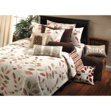 Ivy Hill Home Willow Creek Quilt Set - Reversible, Queen in Spice Stripe - Overstock