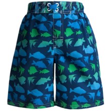 ixtreme Swim Trunks - UPF 50+ (For Toddler Boys) in Blue Fish - Closeouts