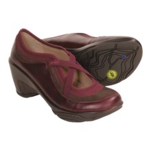 J-41 Hybrid Sporty Wedge Shoes - Leather, Recycled Materials (For Women) in Bordeaux - Closeouts