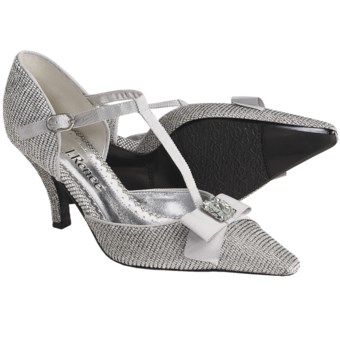 J. Renee Brandi T-Strap Pumps (For Women) in Silver